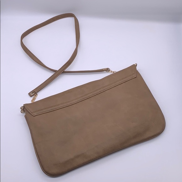 SuiteBlanco Crossbody Purse Tan Chevron Studded - Picture 7 of 16